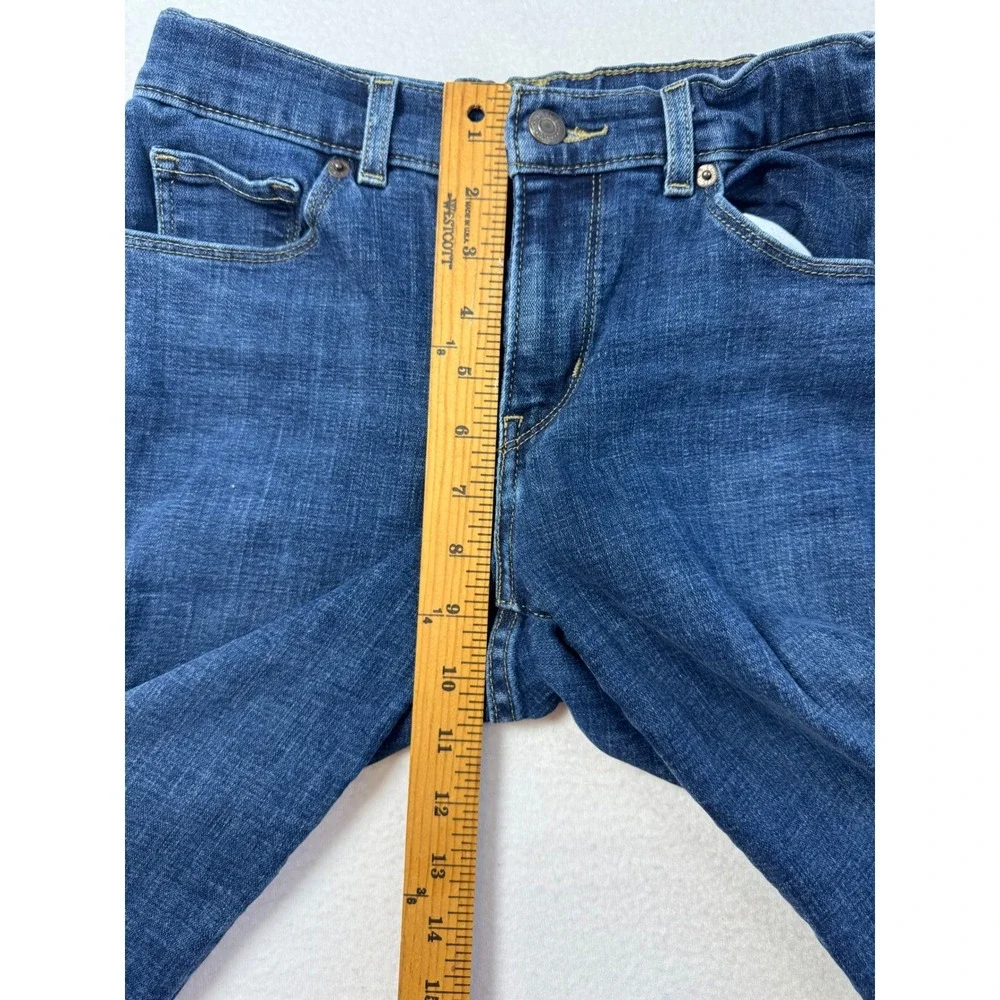 Classic Levi Strauss & Co Women Size 26 Denim Bermuda Shorts Indigo Blue Stretch
